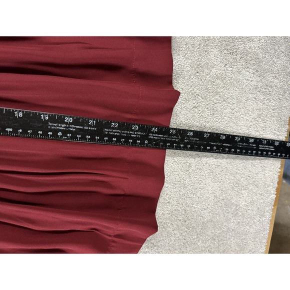 KIMCHI BLUE Rustic Red Accordion-Pleat Flowy A-Line Swing‎ Blouse Sz Sm - Picture 5 of 6